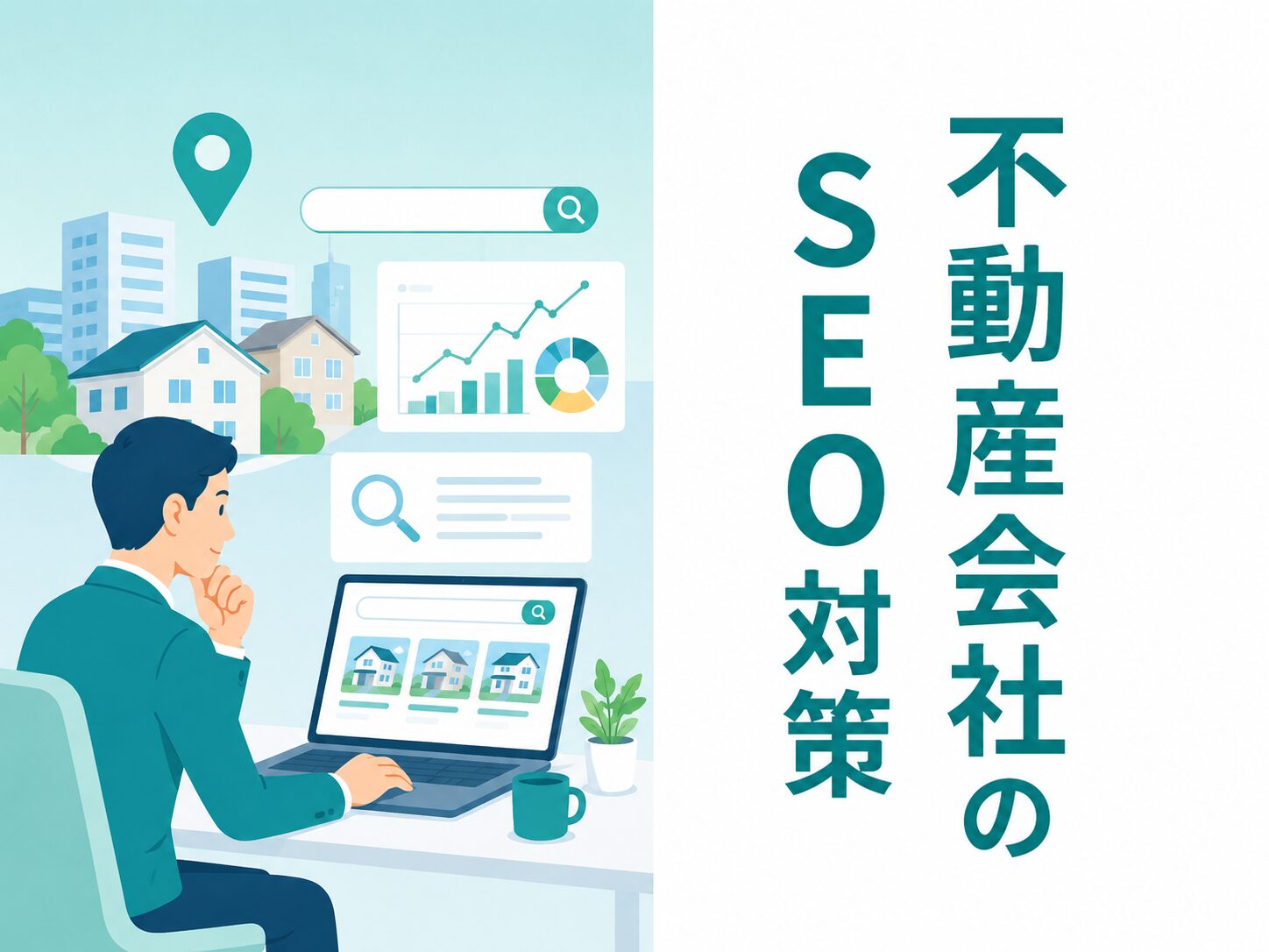 不動産会社のSEO対策を解説するアイキャッチ画像
