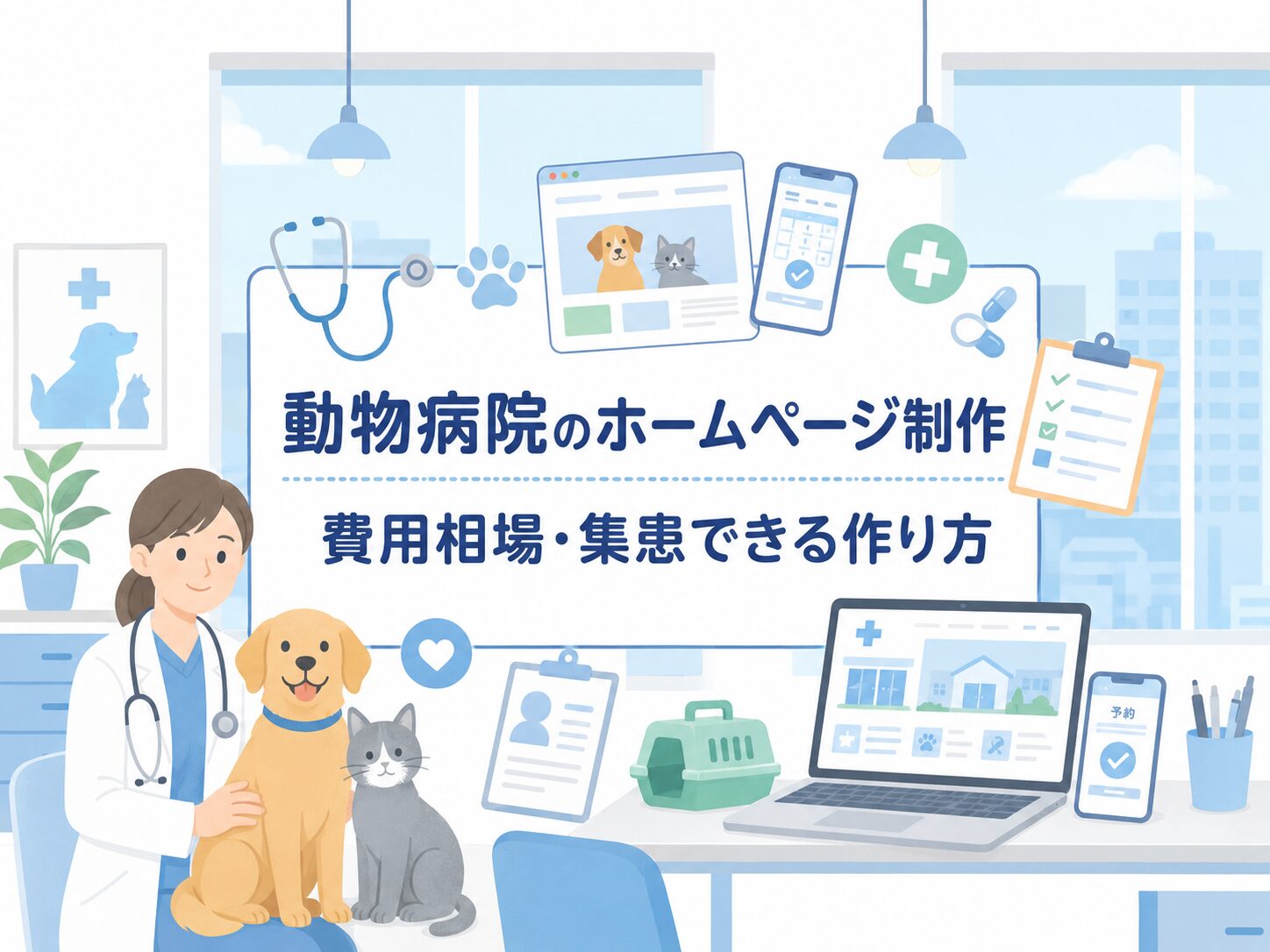 動物病院のホームページ制作｜費用相場・集患できる作り方・AI接客で来院予約増加【2026年版】